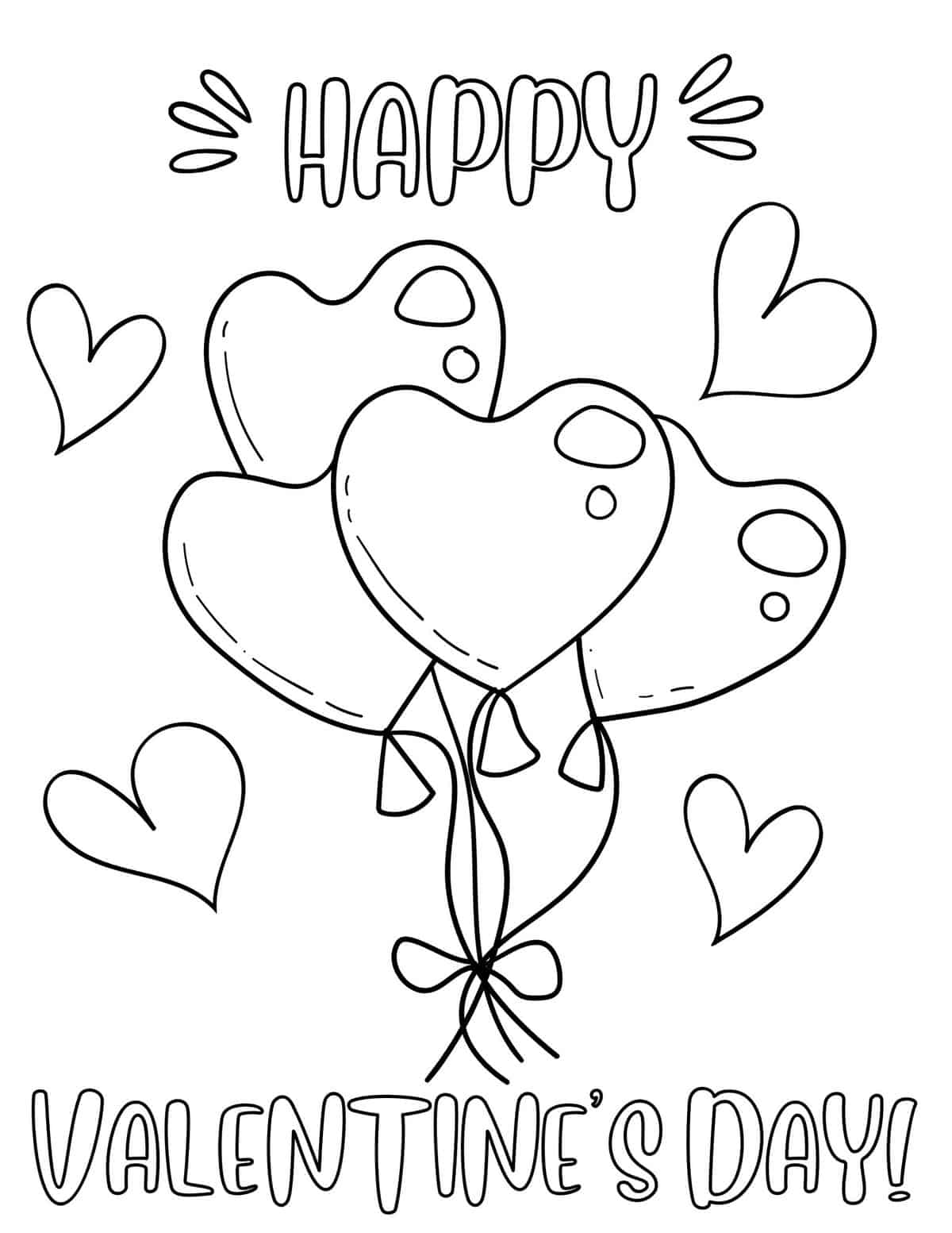 Free valentine coloring pages for kids