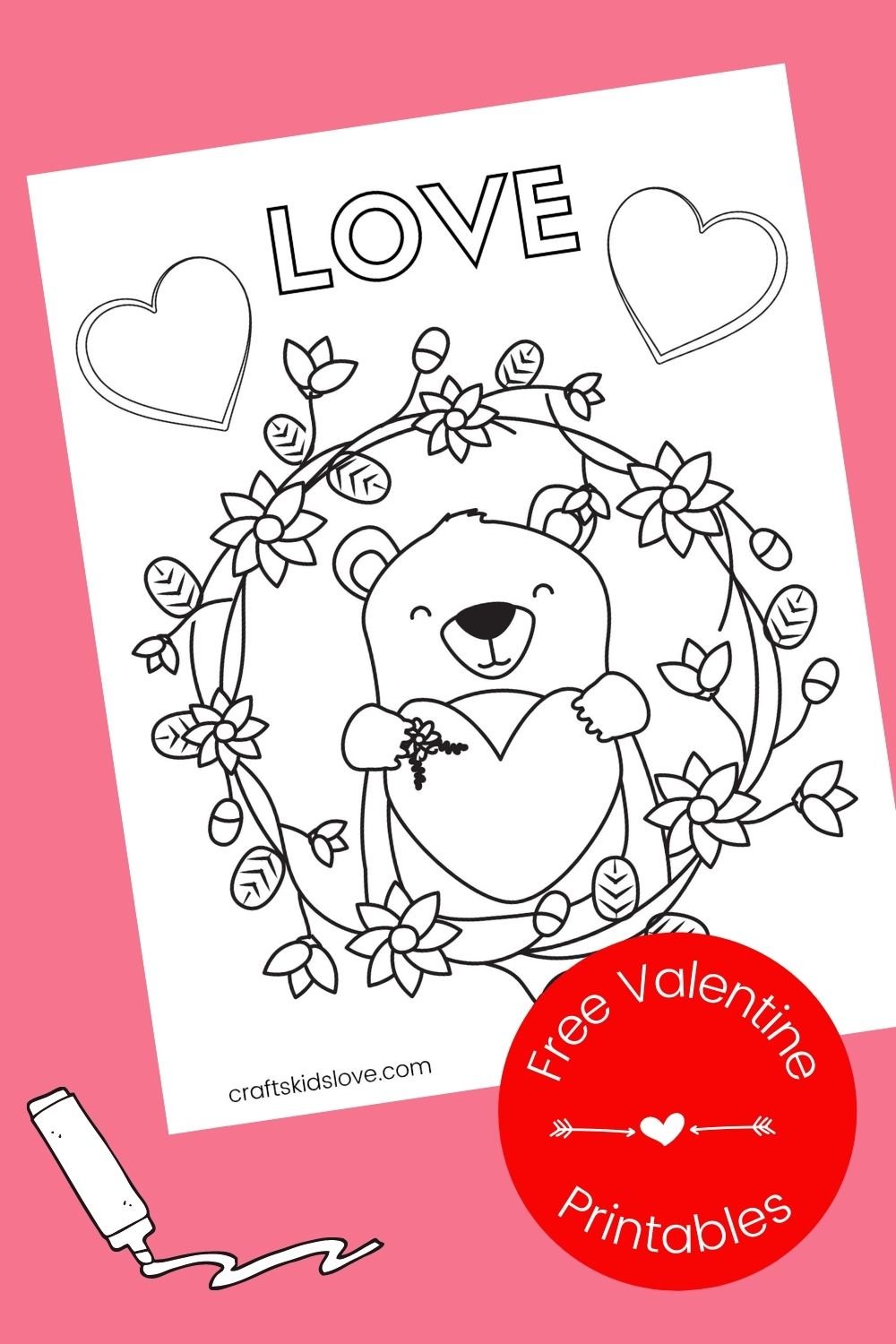 Free printable valentine coloring pages