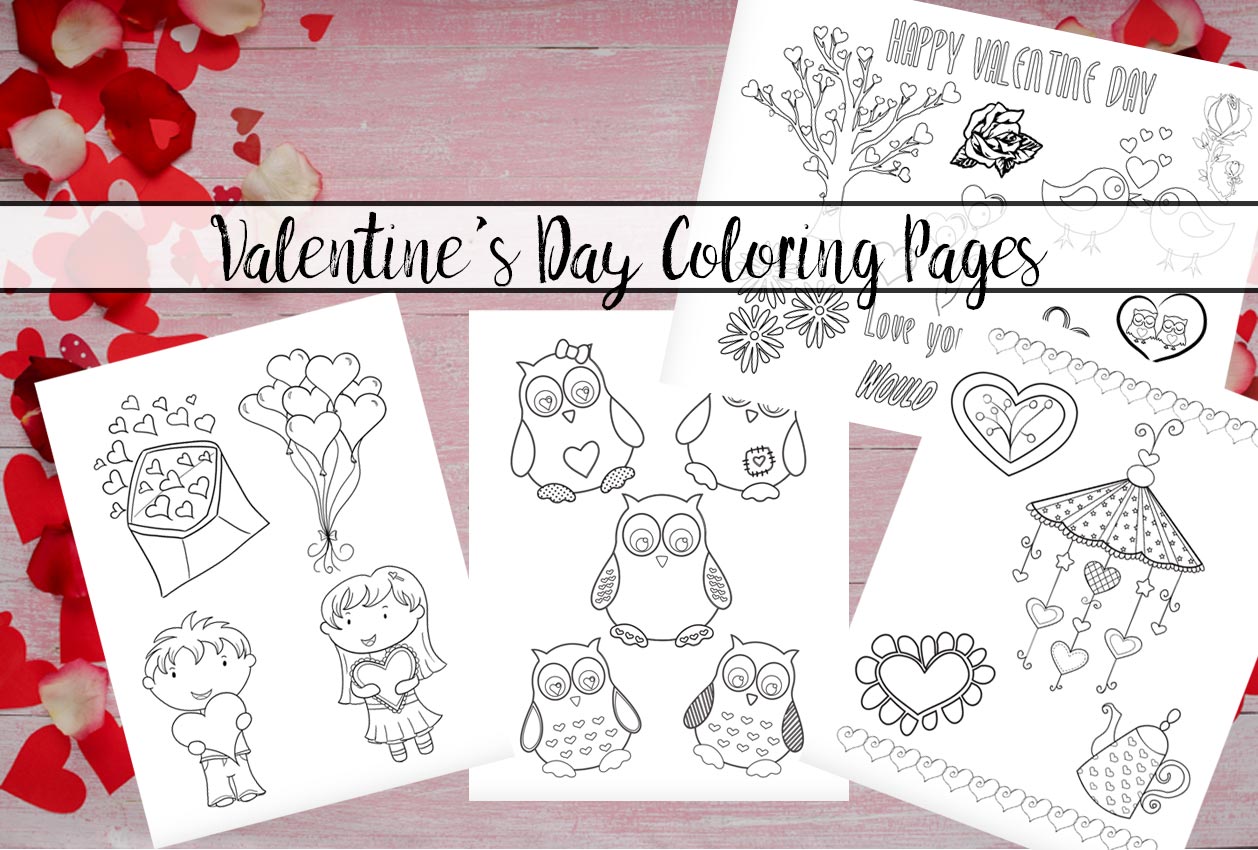 Have fun with free printable valentines day coloring pages