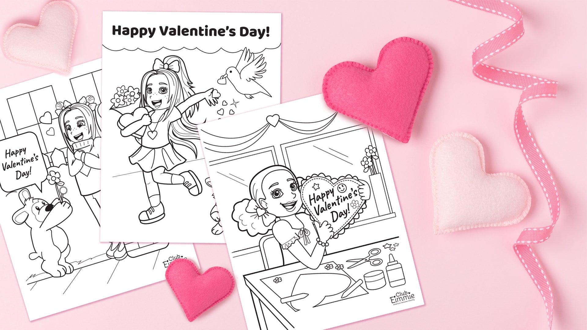 Valentines day printable coloring sheets â playtime by