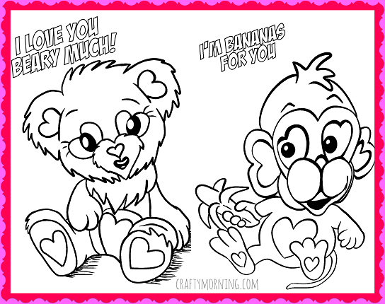 Free printable valentines day coloring pages