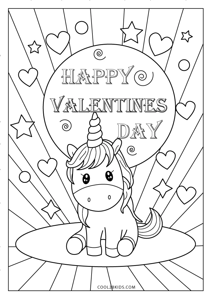 Printable valentines day coloring pages for kids