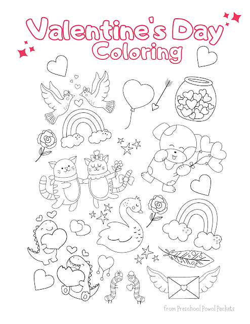 Free valentine coloring page for preschoolers preschool powol packets