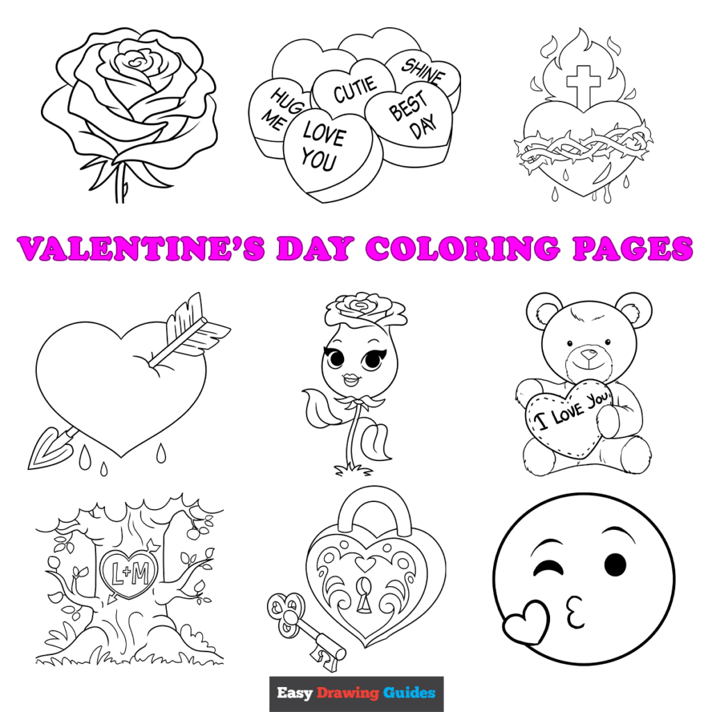 Free printable valentines day coloring pages for kids