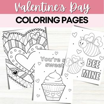 Valentines day coloring page tpt
