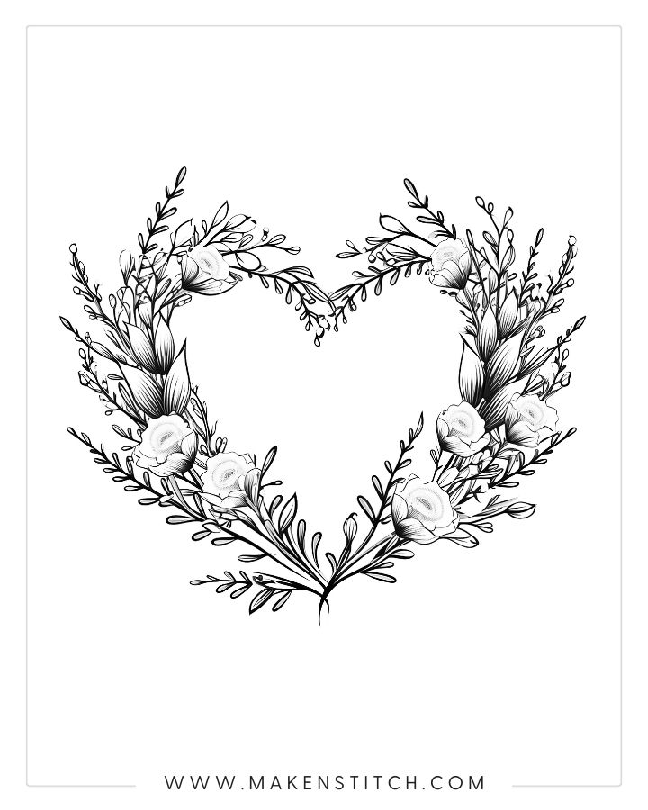 Free valentines heart coloring pages for kids and adults