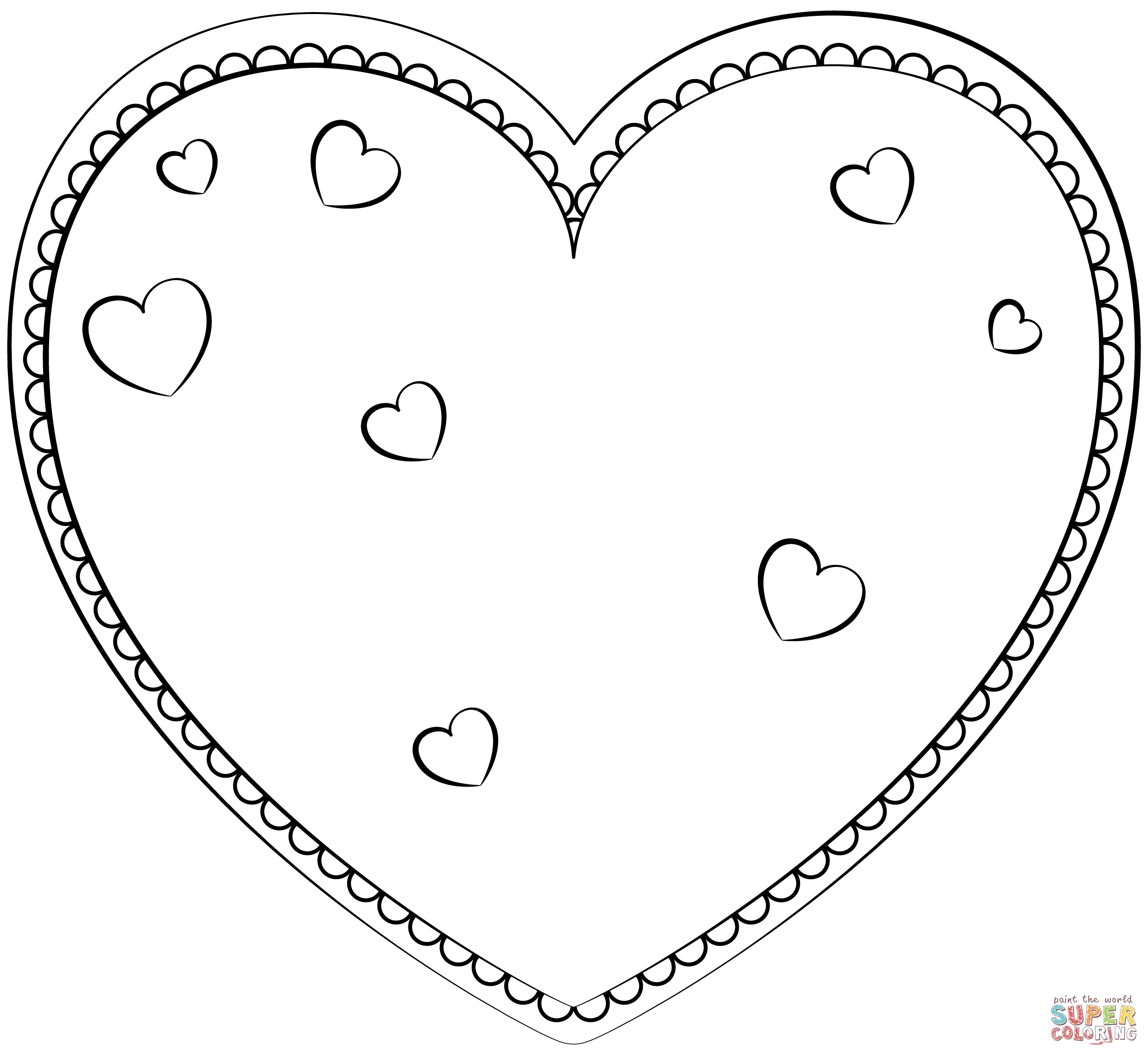 Valentine heart coloring page free printable coloring pages