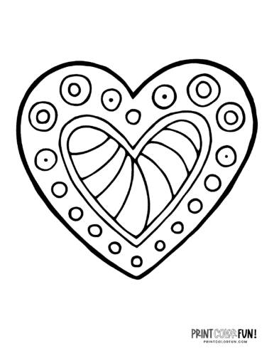 Printable heart coloring pages a huge collection of hearts for coloring crafting learning at