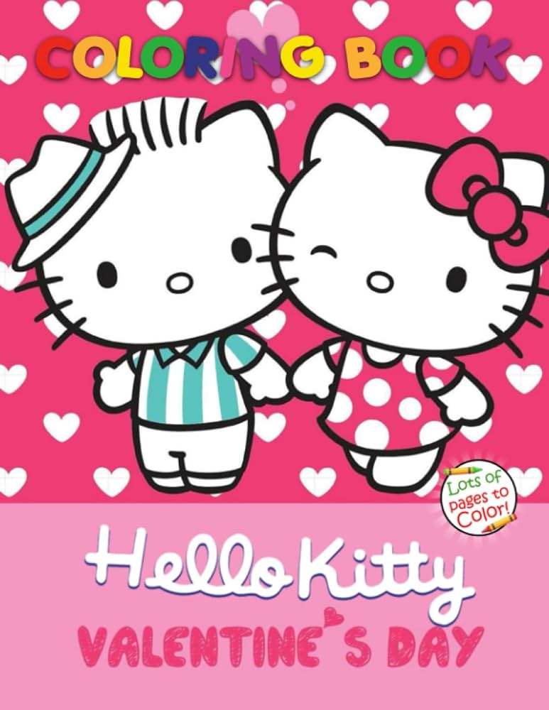 Hellã kãtty valentines day coloring book hellã kãtty coloring book with high quality colouring pages to celebrate valentine day filler deborah books