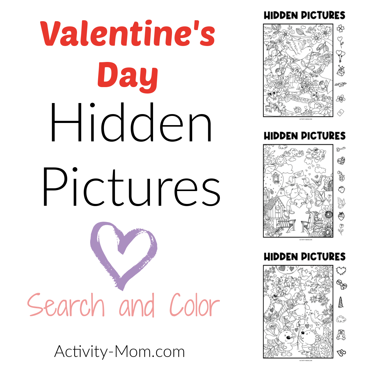 Free hidden pictures printables for kids