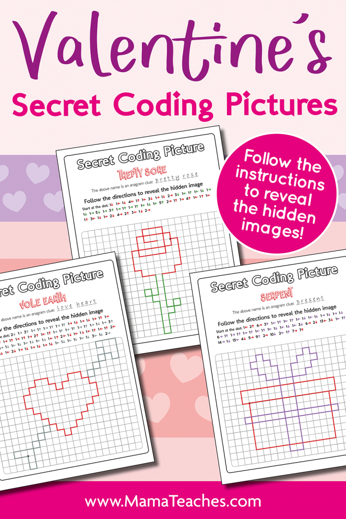 Secret code valentines day activities