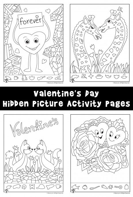 Valentines day hidden picture activity pages woo jr kids activities childrens publishing