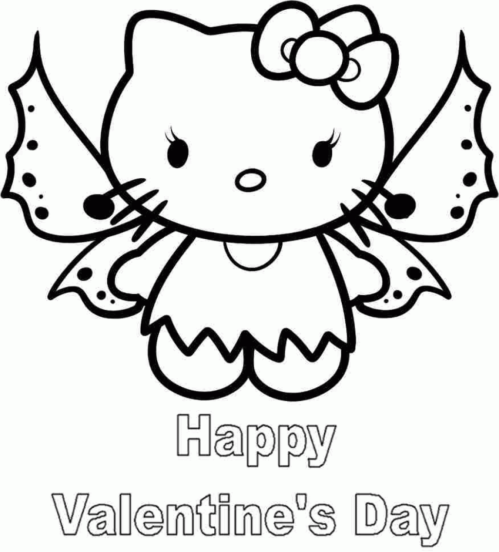 Albums background images hello kitty coloring pages valentines day sharp