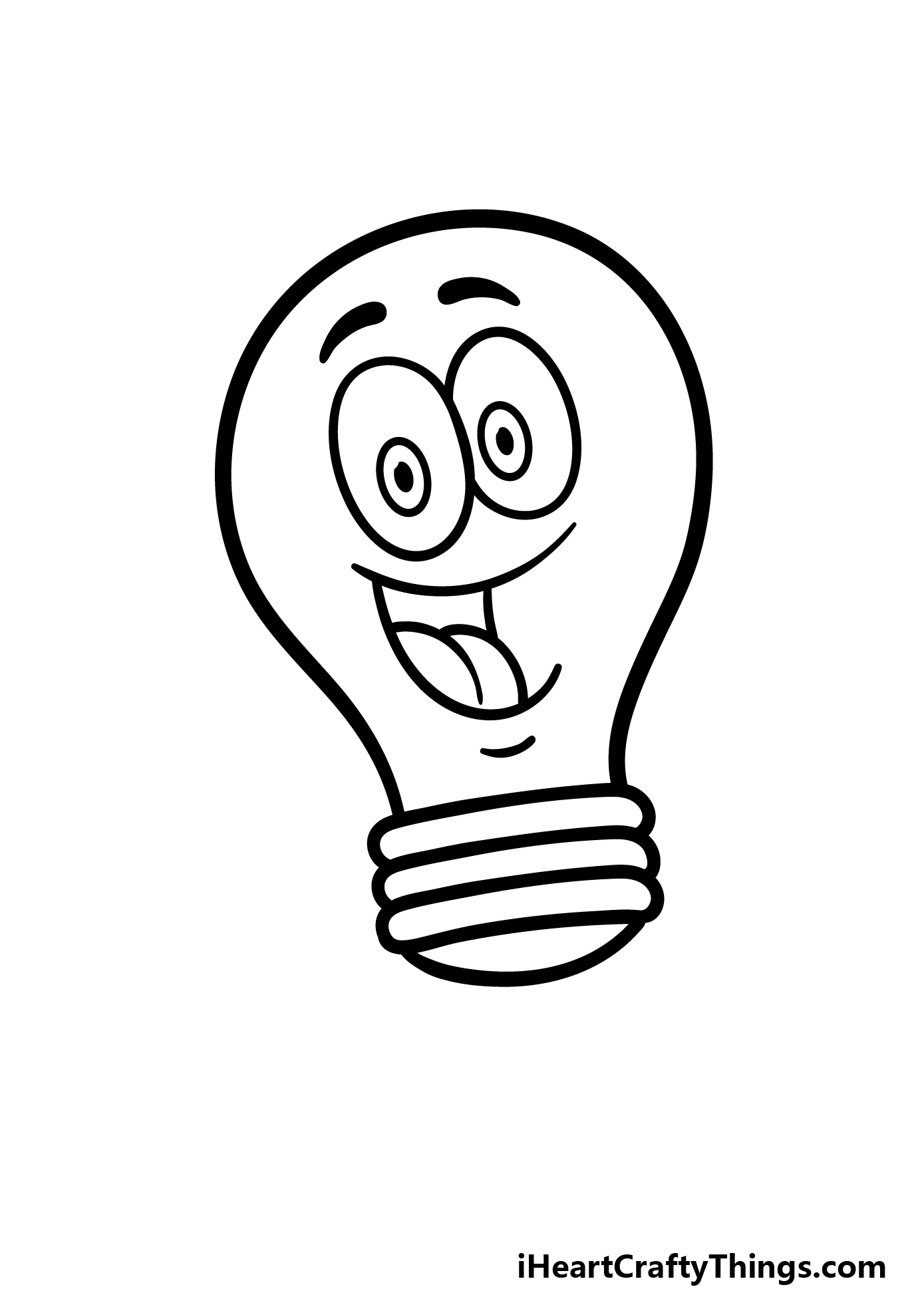 Cartoon light bulb drawing