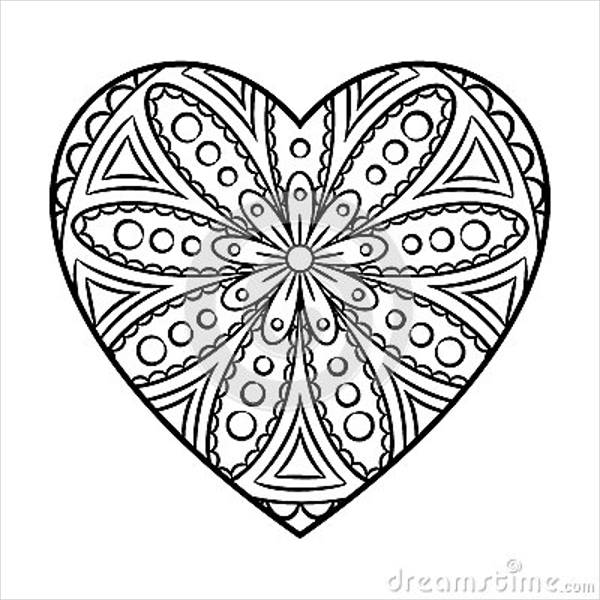 Heart coloring pages