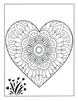 Mandala heart coloring pages mandala heart coloring book for kids and adults