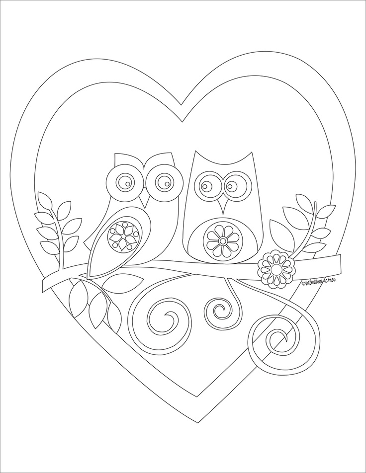 Click this link to download your valentines coloring page httpvalentinadesignimagesprintaâ owl coloring pages valentine coloring pages coloring pages