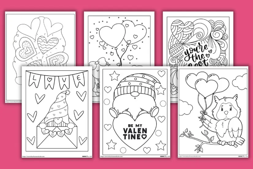 Free valentine coloring pages for kids