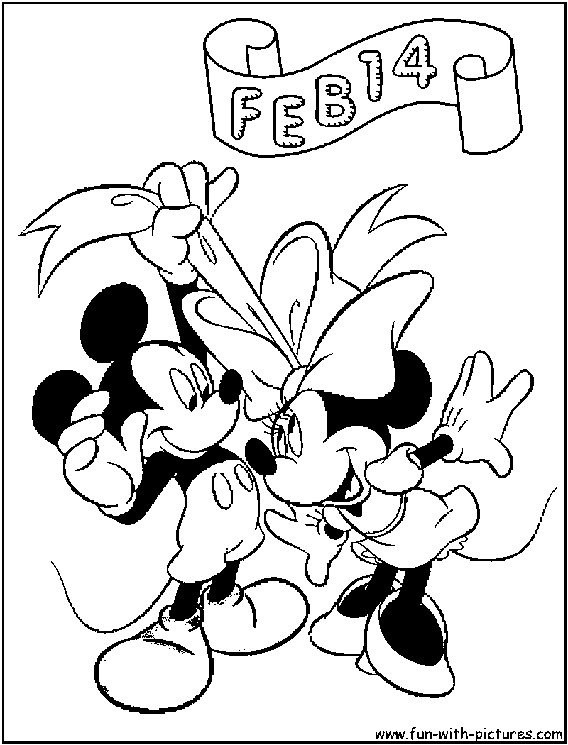 Disney valentine coloring pages