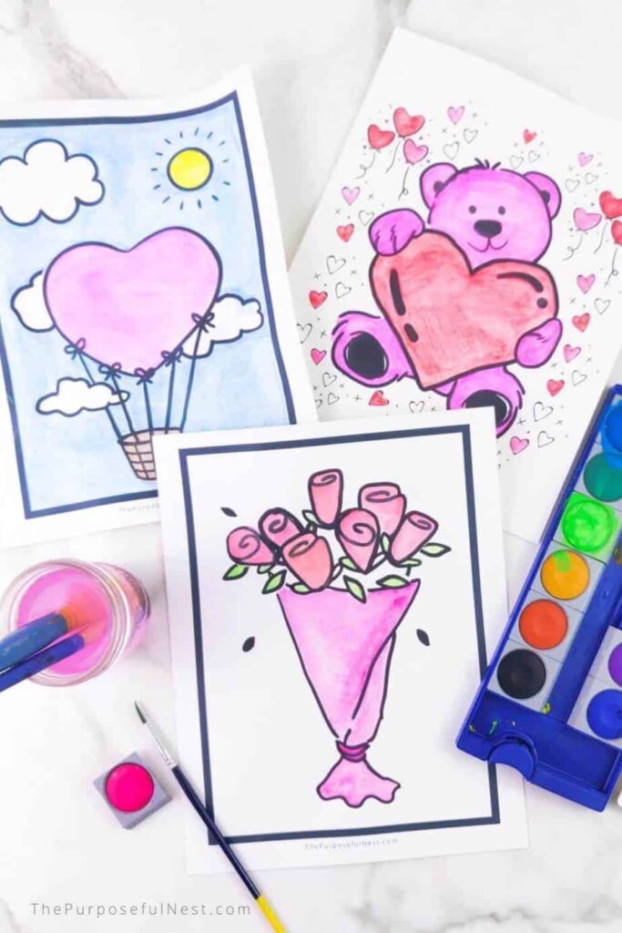 Free valentines day coloring pages