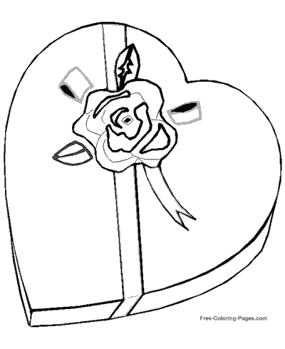 Valentines day coloring pages