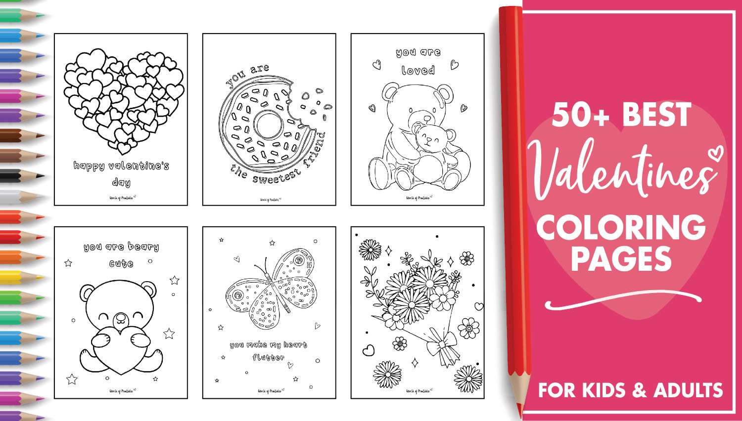 Valentines day coloring pages