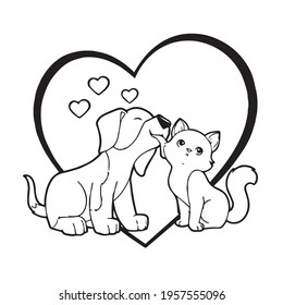 Puppy coloring pages dog coloring pages vector de stock libre de regalãas