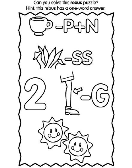 Rebus message coloring page crayola rebus puzzles coloring pages free coloring pages