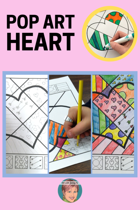 Valentines day rebus pop art heart activity