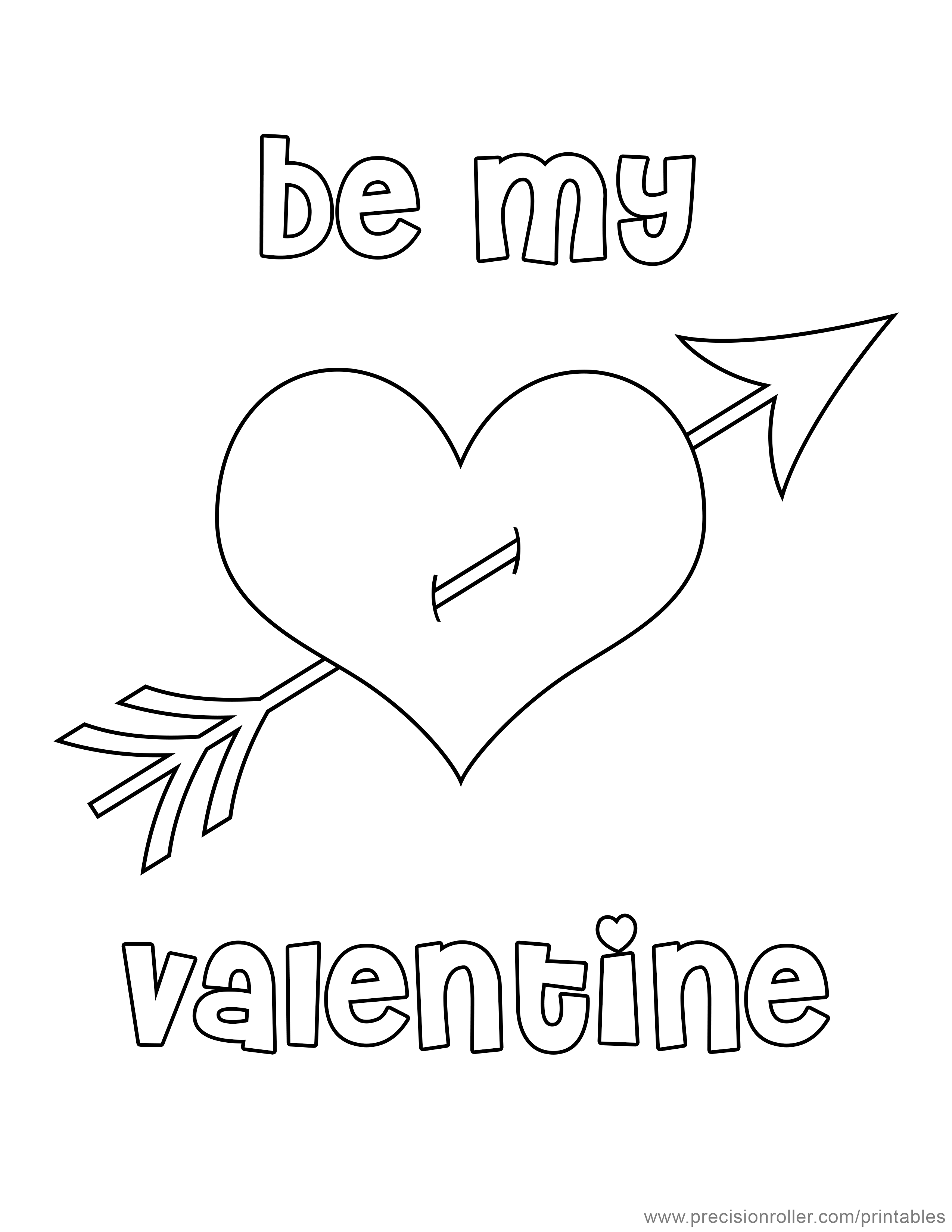 Valentines day heart coloring page