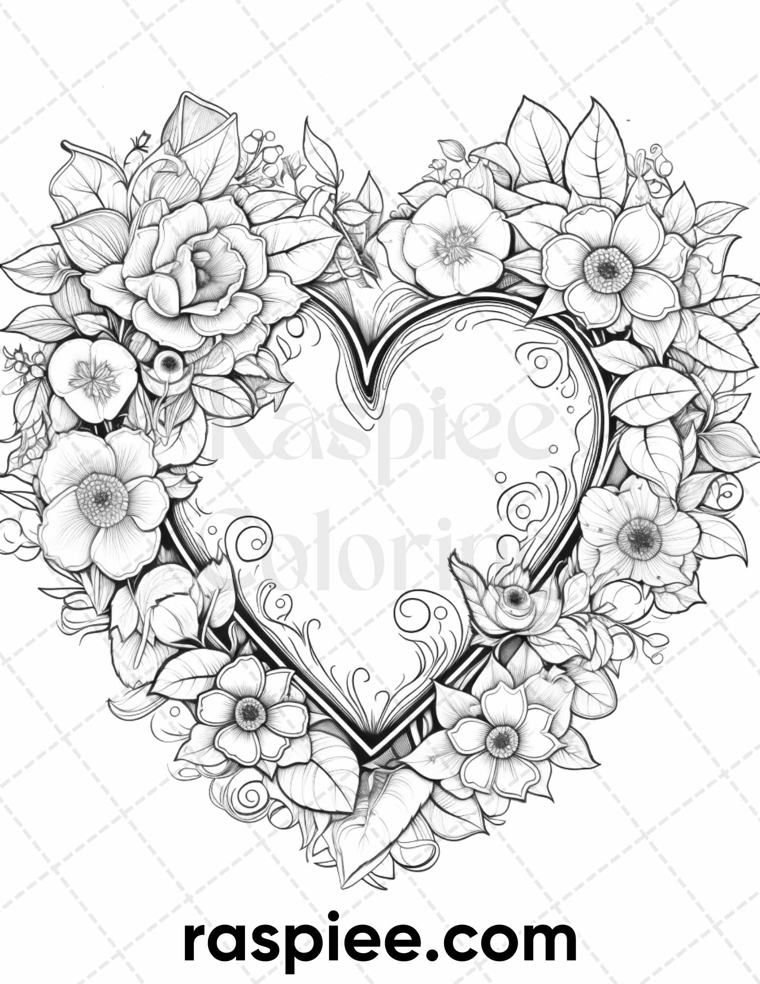 Sweet valentine grayscale adult coloring pages printable pdf insta â coloring