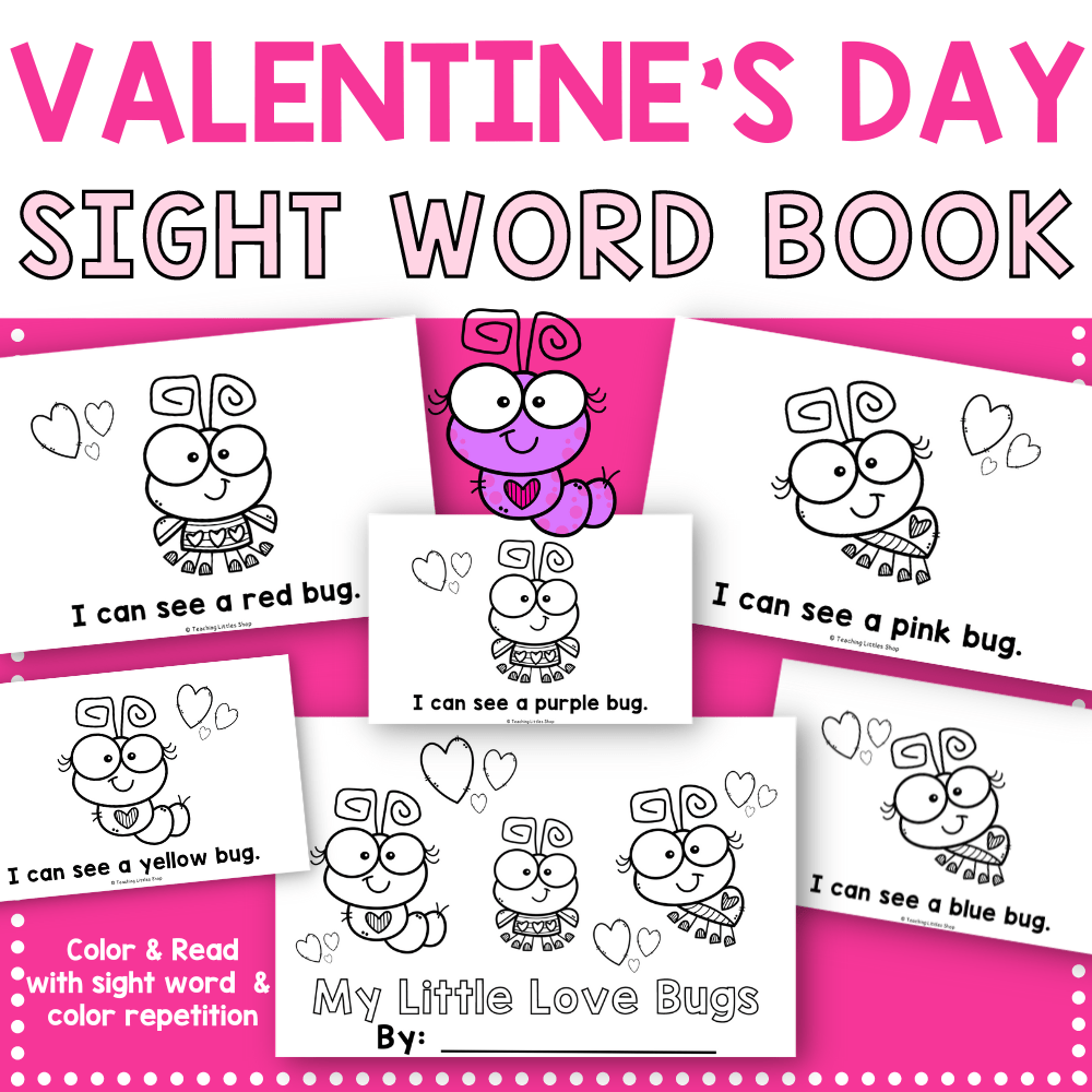 Valentine sight word book â