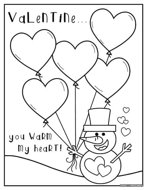 Valentines day coloring pages