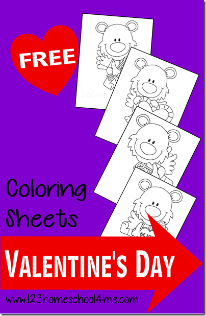 Free printable valentines day coloring pages