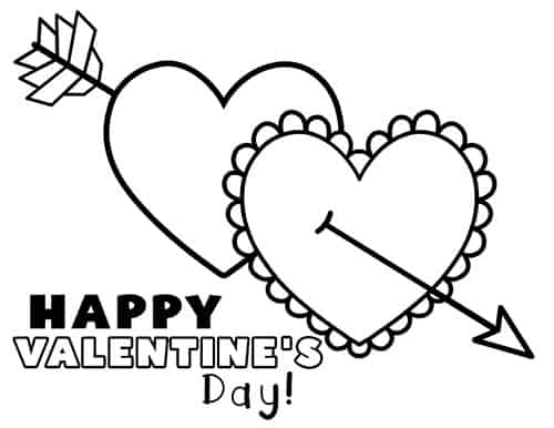 Valentines day coloring pages