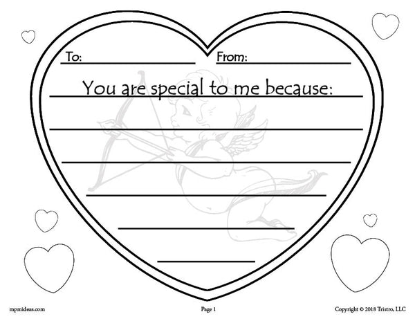 Printable valentines day writing activity â