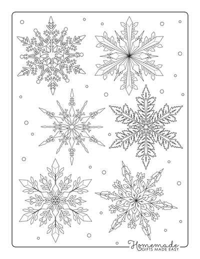 Best snowflake coloring pages free snowflake templates