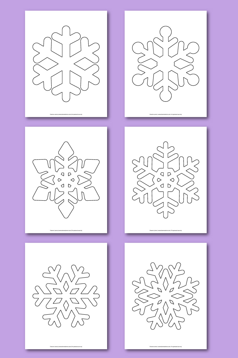 Printable snowflake coloring pages