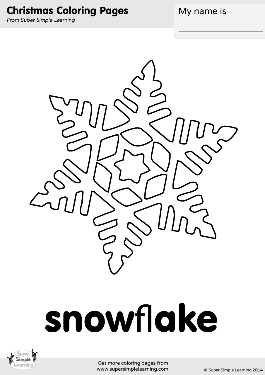 Snowflake coloring page