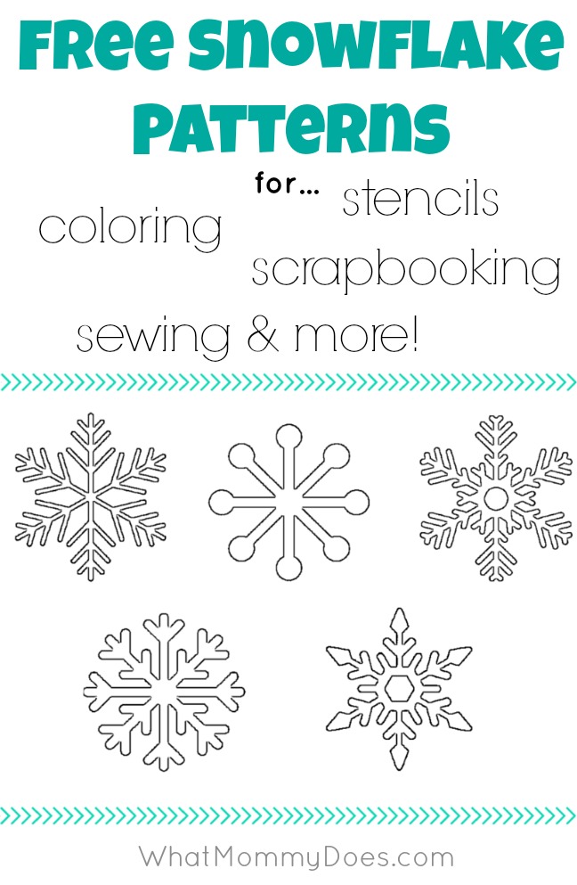 Free printable snowflake templates â large small stencil patterns