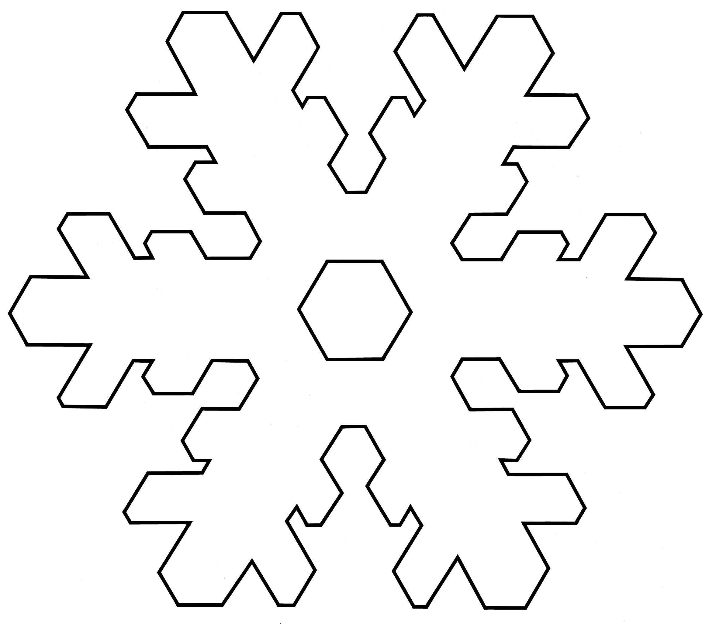 Free printable par snowflake template