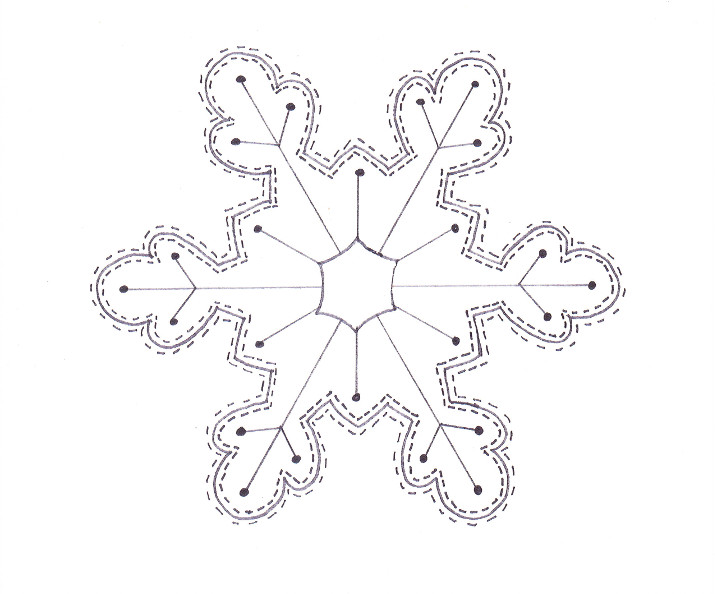 Snowflake coloring page â wee folk art