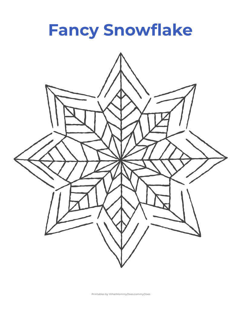 Free printable snowflake templates â large small stencil patterns