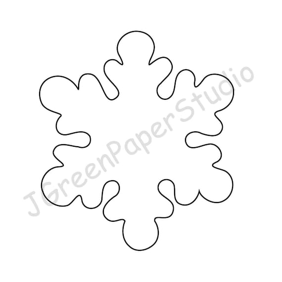 Printable snowflake line art template pdf digital download christmas winter snow coloring page stencil bulletin board paper decor kids craft