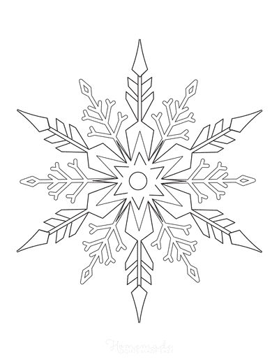 Best snowflake coloring pages free snowflake templates