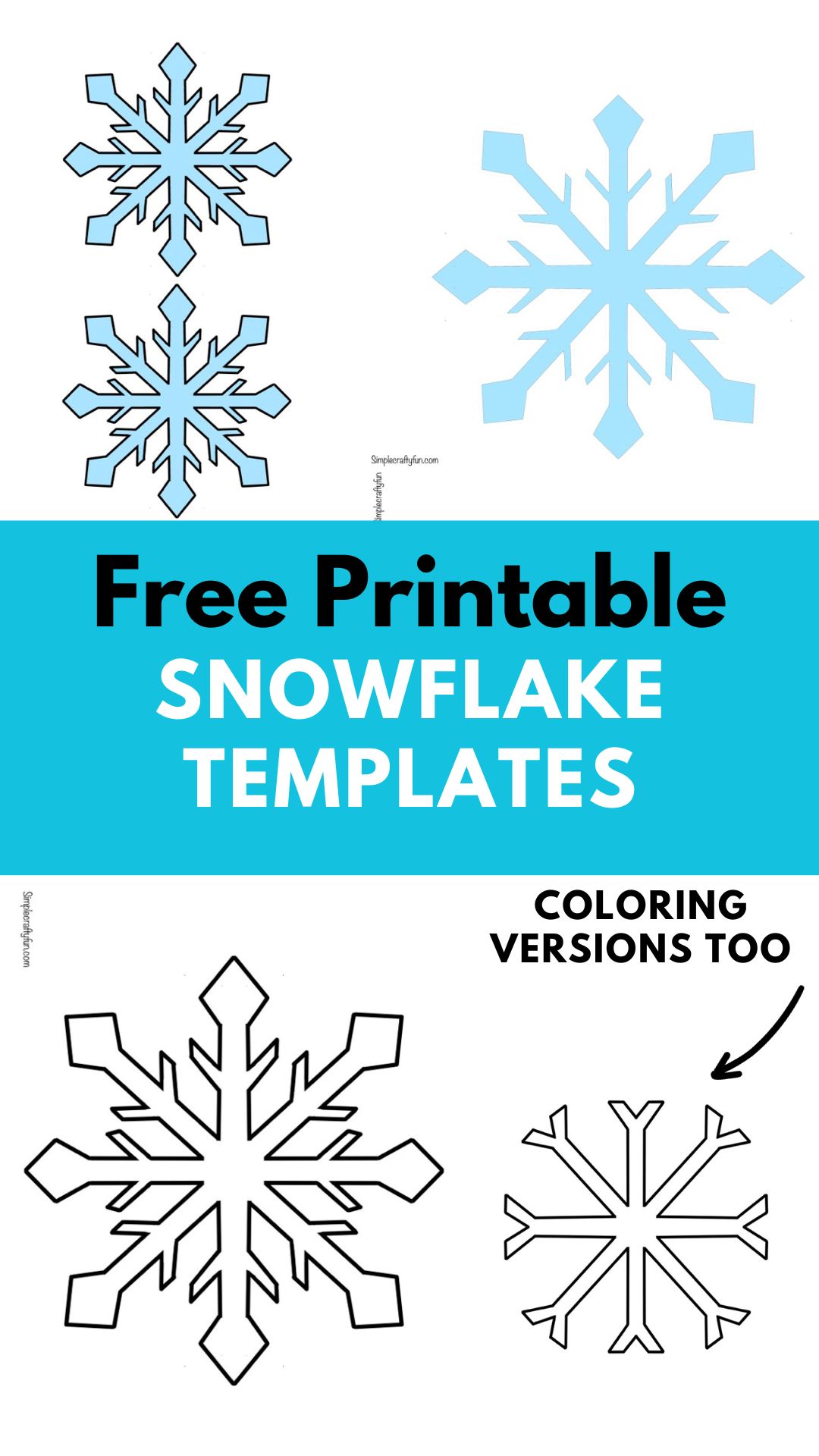 Free printable snowflake templates for crafts