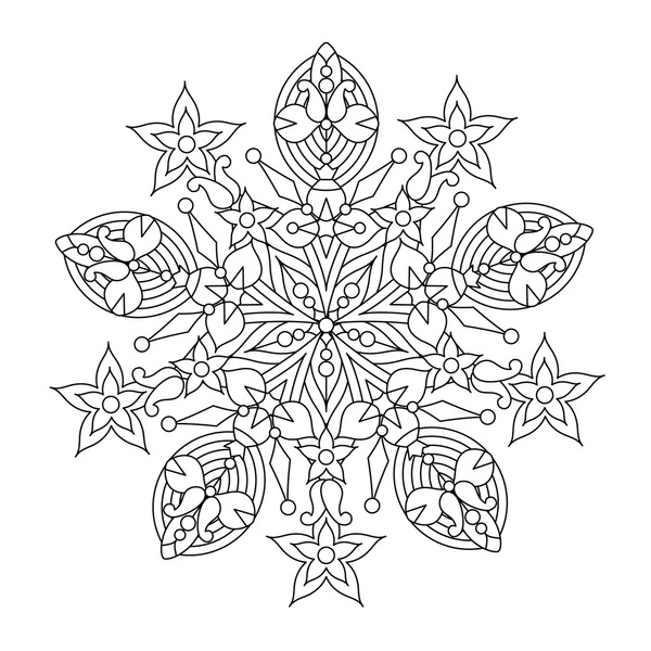 Adult coloring pages snowflake mandala images stock photos d objects vectors