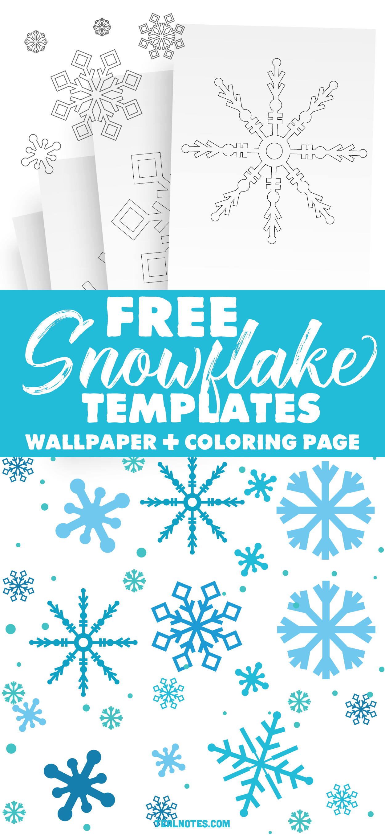 Free snowflake template easy paper snowflakes to cut and color