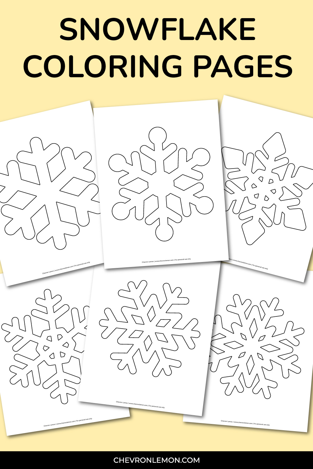 Printable snowflake coloring pages