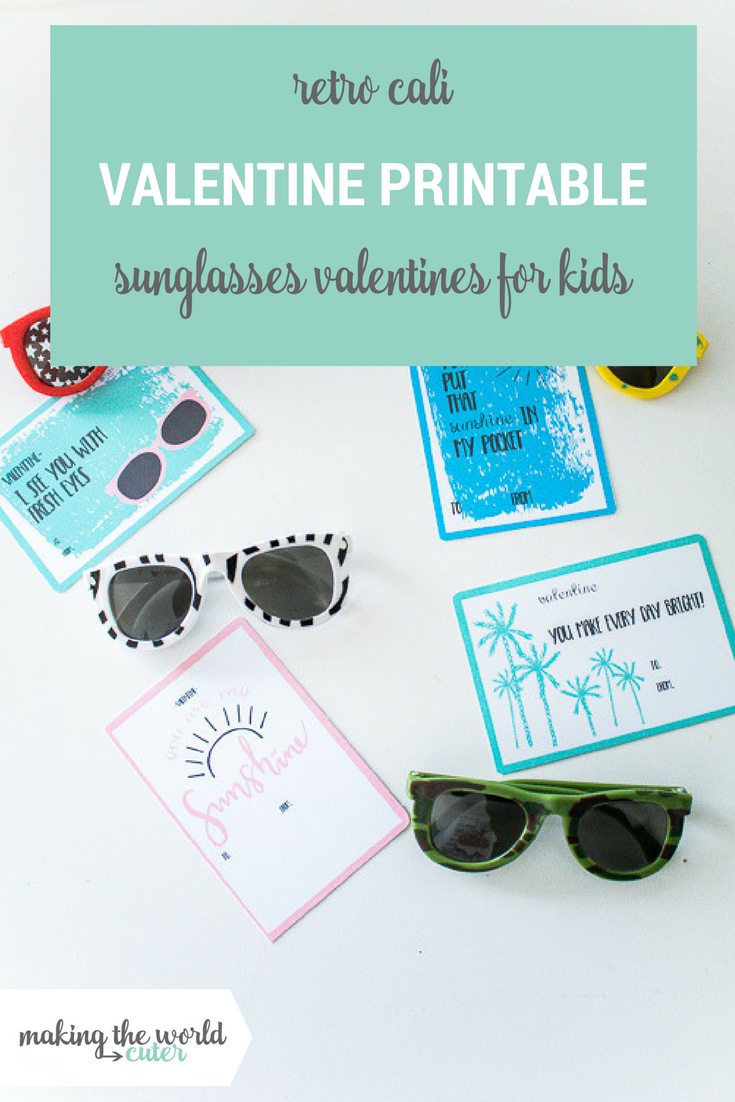 Free valentine sunglasses printable cards